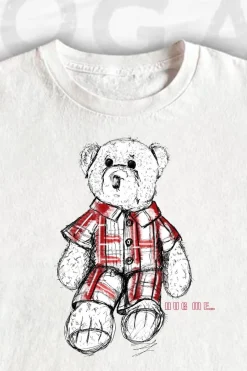 Daisy Street ANALOG HUG A BEAR DAY COLLECTION: HUG ME TEDDY RELAXED T-SHIRT-Women T-Shirts