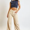 Daisy Street Asymmetric Ruched Crop Top-Women Tops