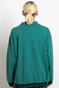 Daisy Street Bulldogs 1/4 Zip Sweater-Women Tops | Hoodies & Sweatshirts