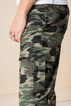 Daisy Street Cargo Trouser in Camo-Women Trousers