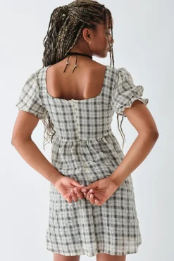Daisy Street Check Smock Dress-Women Dresses