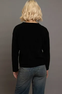 Daisy Street Chenille Bow Motif Sweater-Women Tops
