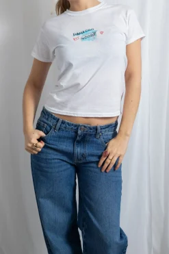 Daisy Street Damaged But Goods Baby Tee-Women Tops | T-Shirts