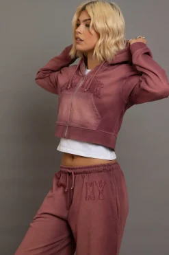 Daisy Street Dark Wash Terry Hoodie-Women Tops | Hoodies & Sweatshirts