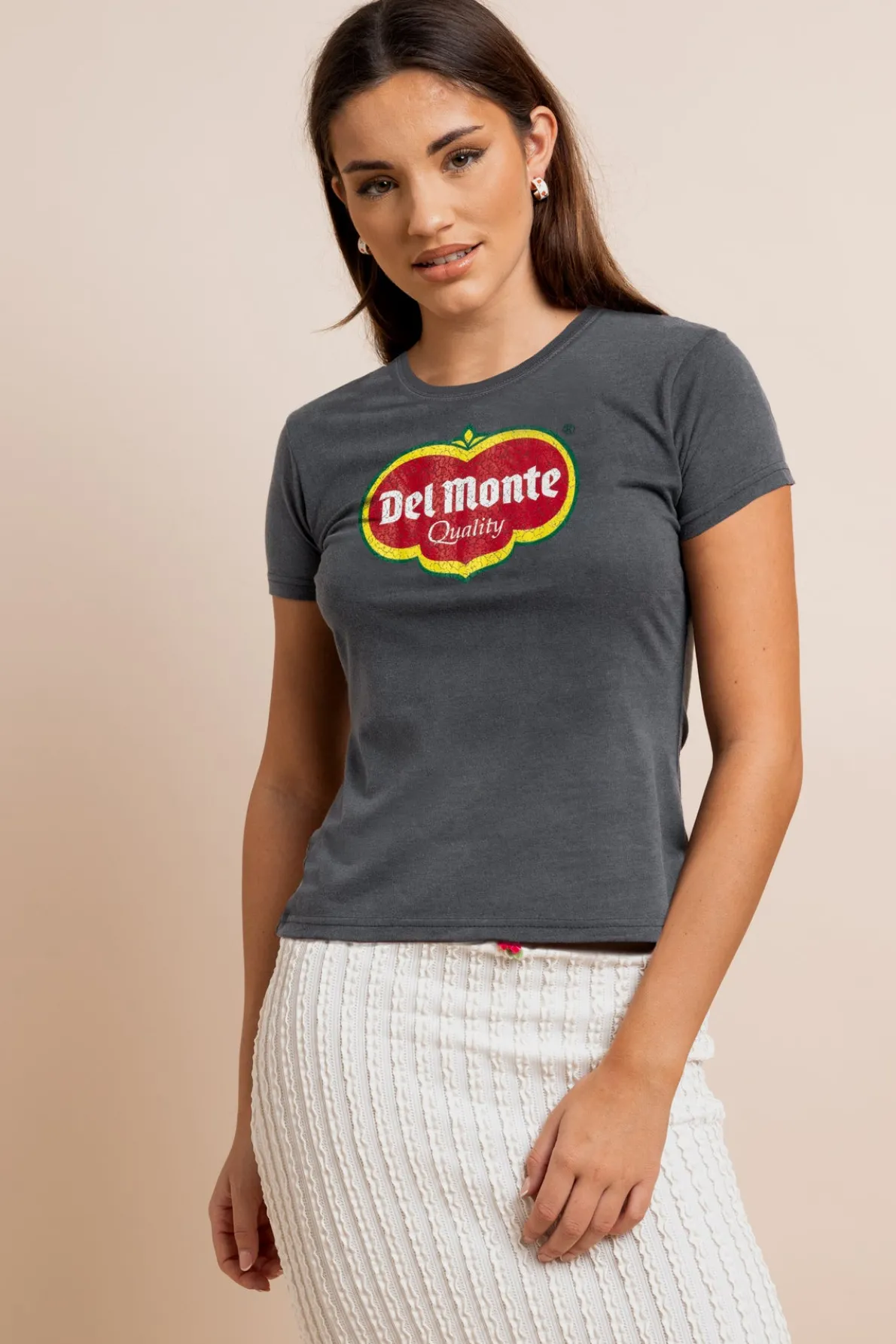 Daisy Street Del Monte Washed Baby Tee-Women Tops