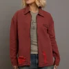Daisy Street Denim Jacket With Embroidery Artwork-Women Jackets