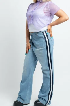 Daisy Street Jeans with Stripe-Women Trousers