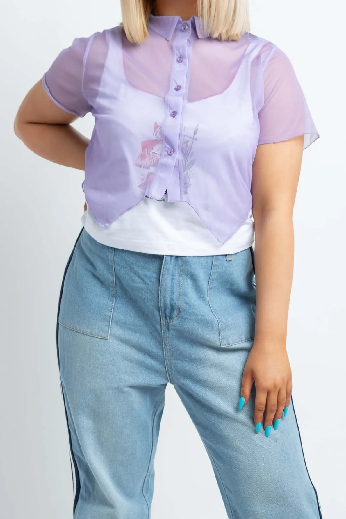 Daisy Street Jeans with Stripe-Women Trousers