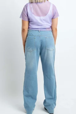 Daisy Street Jeans with Stripe-Women Trousers