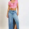 Daisy Street Denim Midi Skirt-Women Skirts