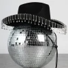 Daisy Street Diamante Tassel Cowboy Hat in-Women Accessories | Partywear
