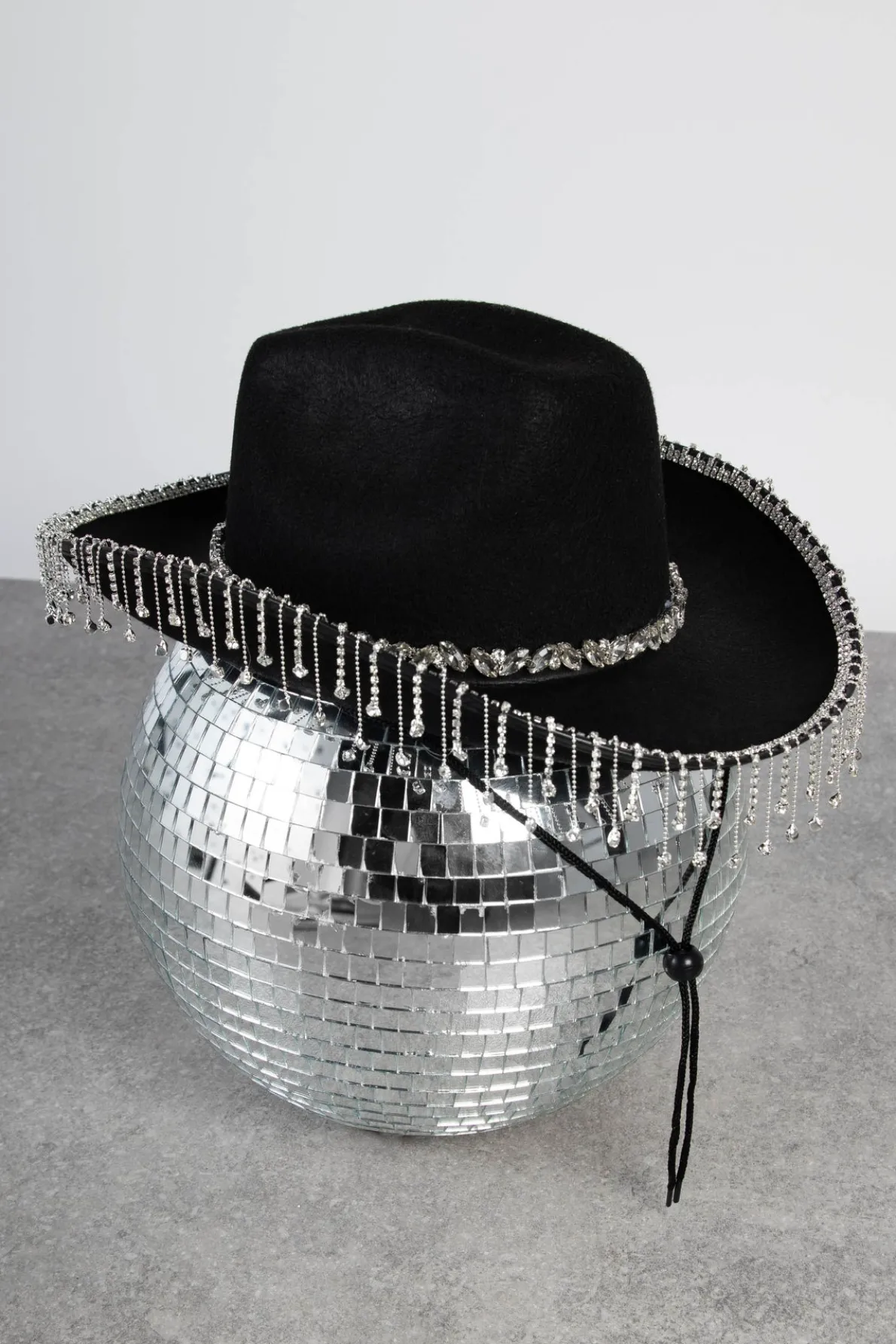 Daisy Street Diamante Tassel Cowboy Hat in-Women Accessories | Partywear