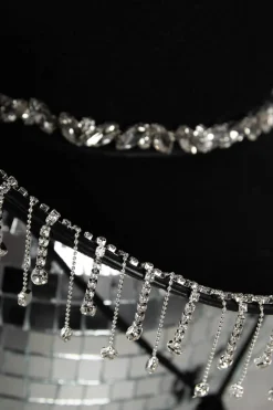 Daisy Street Diamante Tassel Cowboy Hat in-Women Accessories | Partywear