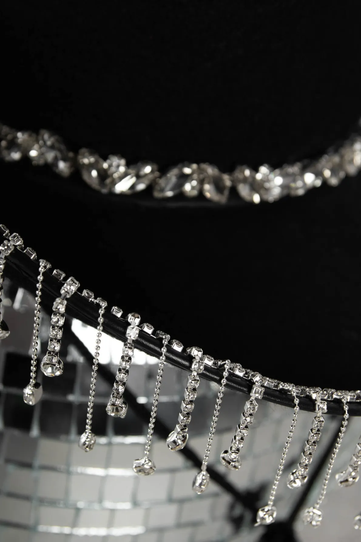 Daisy Street Diamante Tassel Cowboy Hat in-Women Accessories | Partywear