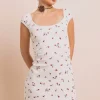 Daisy Street Ditsy Pointelle Mini Dress-Women Dresses