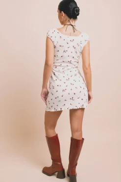 Daisy Street Ditsy Pointelle Mini Dress-Women Dresses
