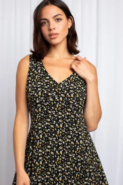 Daisy Street Fitted Floral Mini Dress-Women Dresses