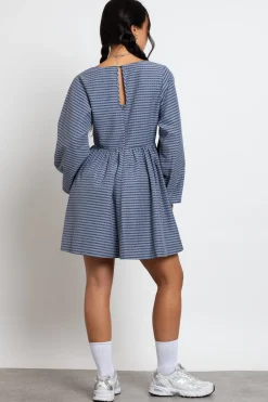Daisy Street Fixed Wrap Over Smock Dress-Women Dresses
