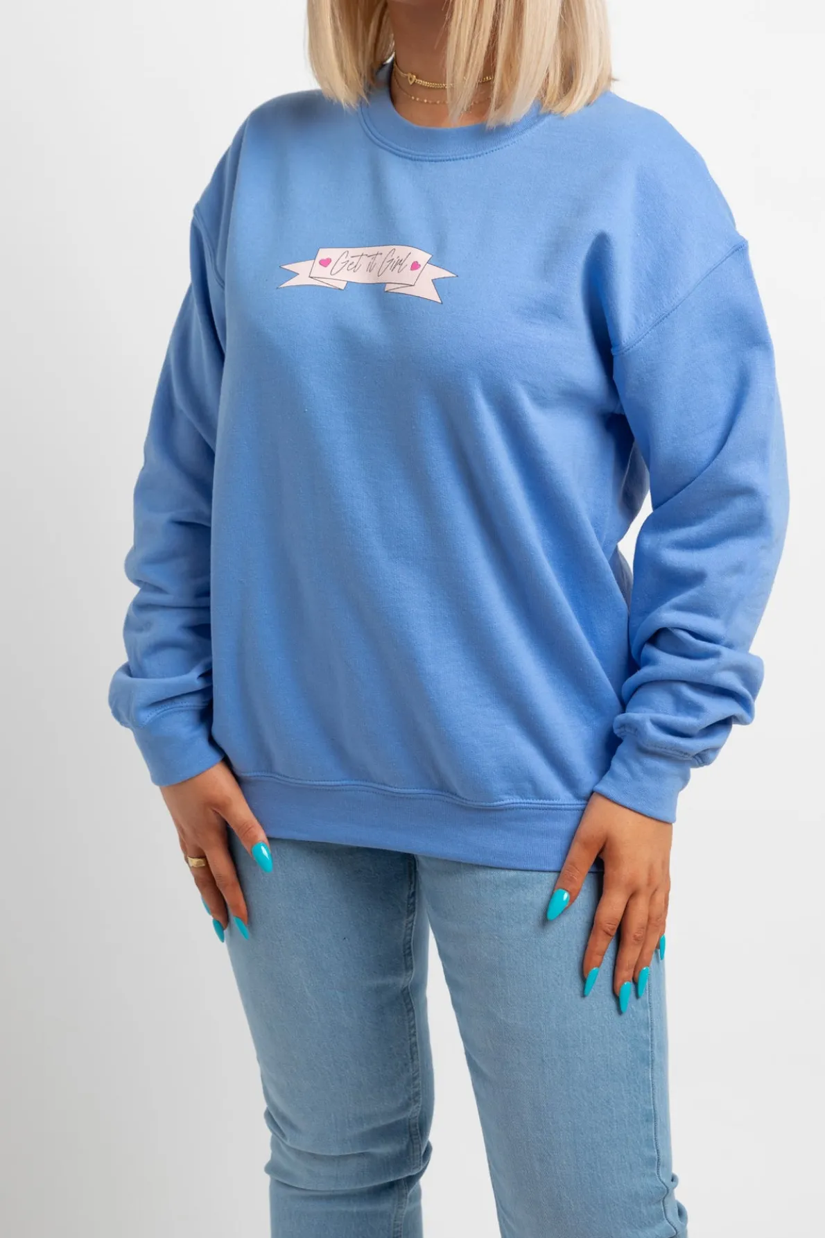 Daisy Street Get It Girl Sweatshirt-Women Hoodies & Sweatshirts