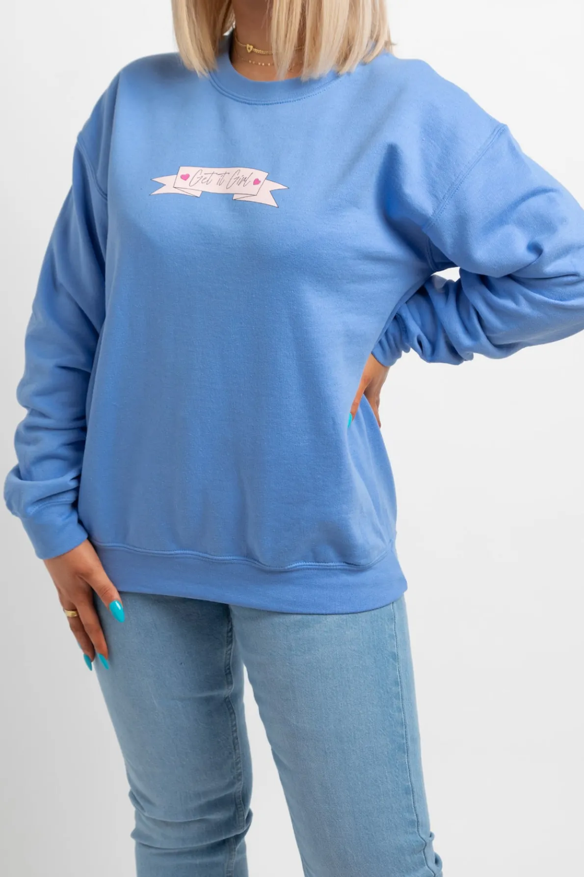 Daisy Street Get It Girl Sweatshirt-Women Hoodies & Sweatshirts
