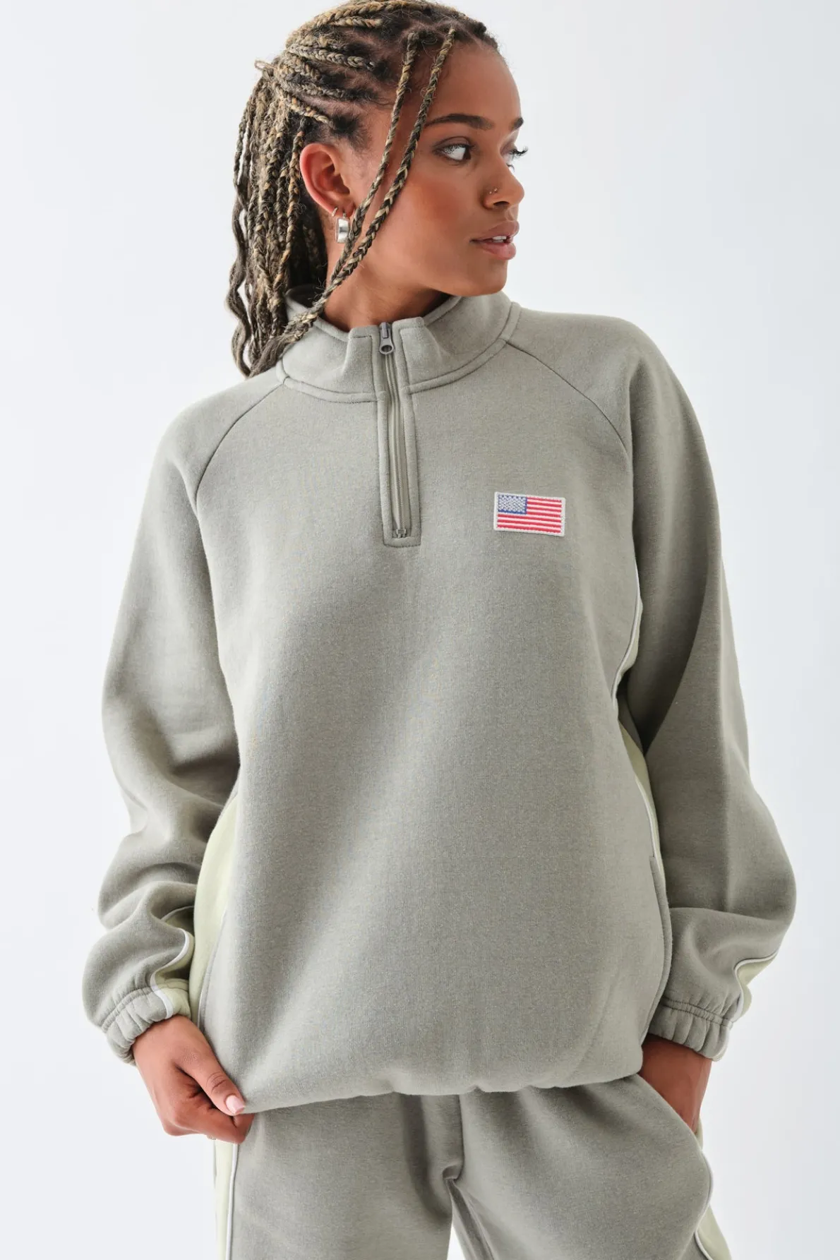 Daisy Street Half Zip Sweater With Piping Detail-Women Tops | Hoodies & Sweatshirts