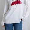 Daisy Street Hello Kitty Long Sleeve T-Shirt With Bow Graphic-Women Tops | T-Shirts