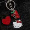 Daisy Street Hello Kitty Silver Cherry Keychain- Accessories