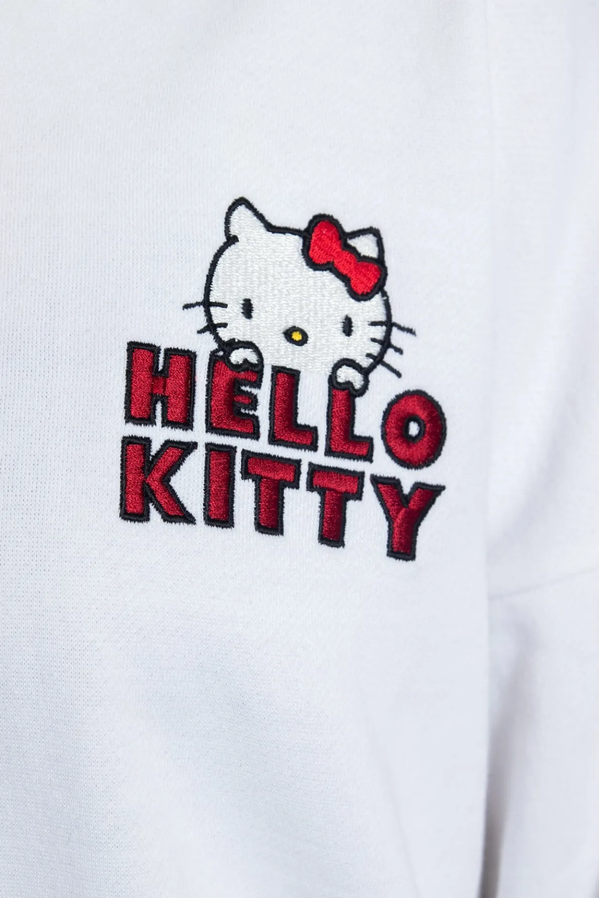 Daisy Street Hello Kitty Funnel Neck Sweatshirt With Navy Contrast-Women Hoodies & Sweatshirts