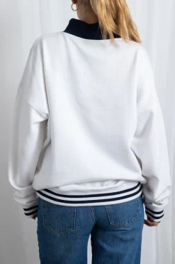 Daisy Street Hello Kitty Funnel Neck Sweatshirt With Navy Contrast-Women Hoodies & Sweatshirts