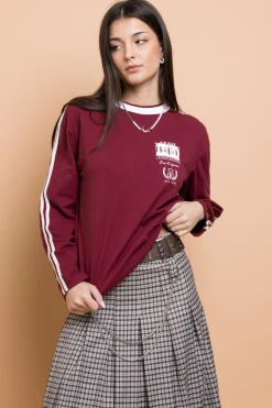 Daisy Street Heritage Embroide Long Sleeve-Women Tops