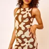 Daisy Street Knitted Floral Mini Dress-Women Dresses