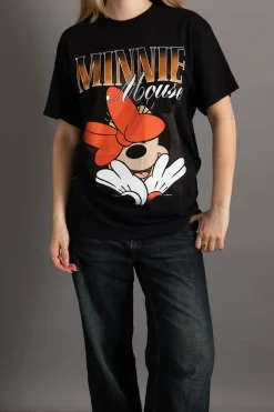 Daisy Street Licensed Minnie Mouse T-Shirt-Women Band Tees | T-Shirts
