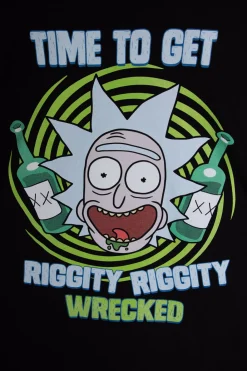Daisy Street Licensed Relaxed T-Shirt With Rick and Morty Print-Women T-Shirts
