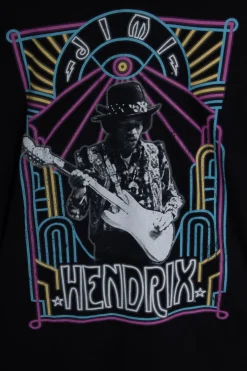 Daisy Street Licensed Relaxed T-Shirt With Jimi Hendrix Print-Women T-Shirts