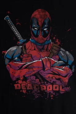 Daisy Street Licensed Relaxed T-Shirt With Deadpool Print-Women T-Shirts