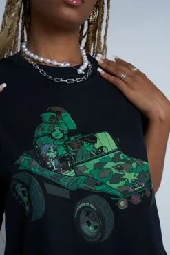 Daisy Street Licensed Relaxed T-Shirt With Gorillaz Print-Women T-Shirts