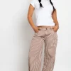 Daisy Street Mid Rise Denim Stripe Jean-Women Trousers