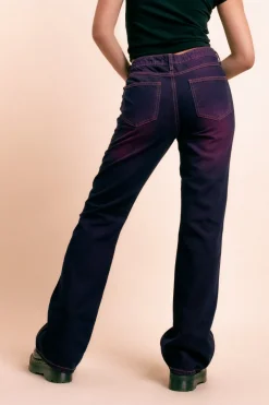 Daisy Street Mid Rise Fitted Jeans With Two Tone Wash-Women Trousers