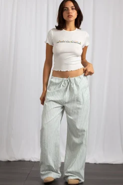 Daisy Street Mid Rise Straight Leg Bottoms-Women Trousers