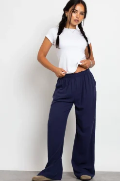 Daisy Street Mid Rise Wide Leg Joggers-Women Trousers