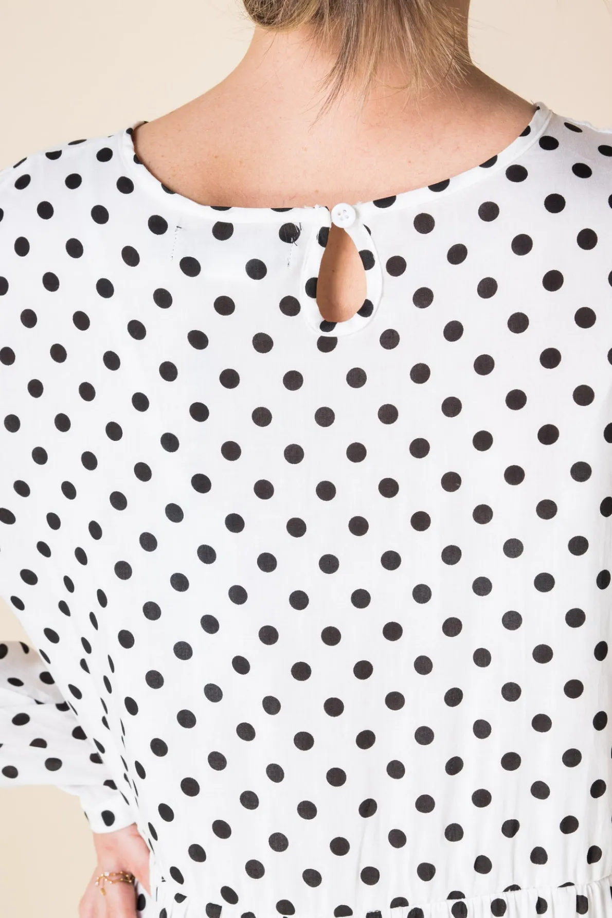 Daisy Street Midaxi Smock Dress in Spot Print-Women Dresses