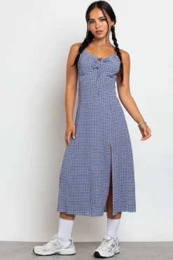 Daisy Street Midi Dress With Milkmaid Bust And Shirred Back-Women Dresses