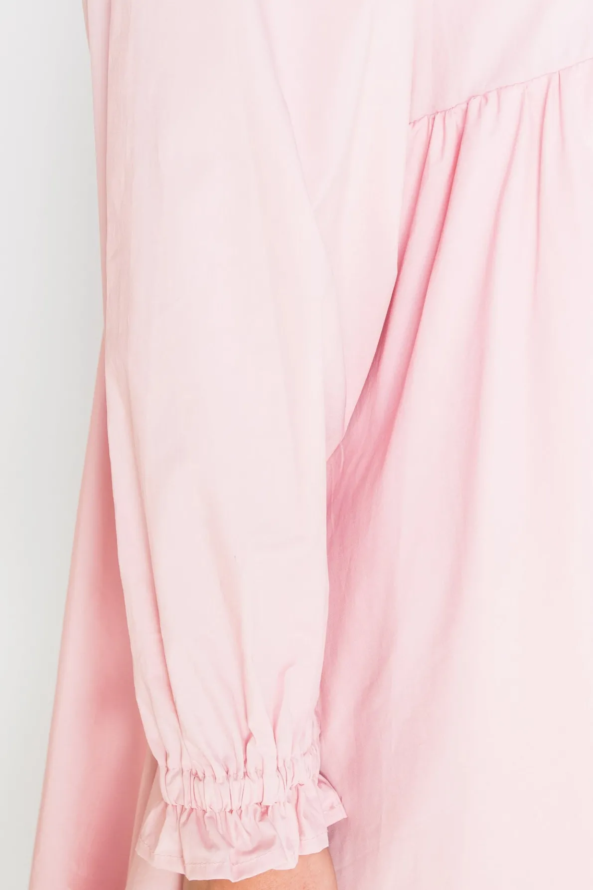 Daisy Street Mini Smock Dress with Full Skirt in Cotton-Women Dresses