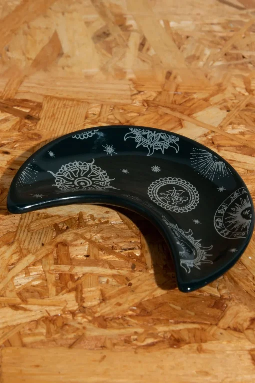 Daisy Street Moon Trinket Tray With Celestial Print- Accessories | Homeware