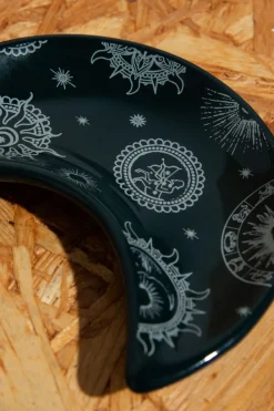 Daisy Street Moon Trinket Tray With Celestial Print- Accessories | Homeware