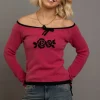 Daisy Street Off The Shoulder Pointelle Knit Top-Women Tops
