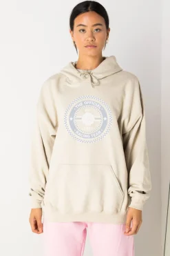 Daisy Street Oversize Hoodie with Racing Team Print-Women Hoodies & Sweatshirts