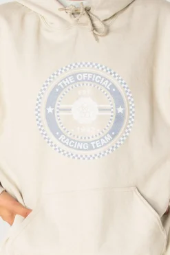 Daisy Street Oversize Hoodie with Racing Team Print-Women Hoodies & Sweatshirts