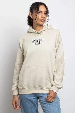 Daisy Street Oversized Hoodie with Tokyo Print-Women Hoodies & Sweatshirts