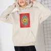 Daisy Street Oversized Hoodie with Tarot Print-Women Hoodies & Sweatshirts